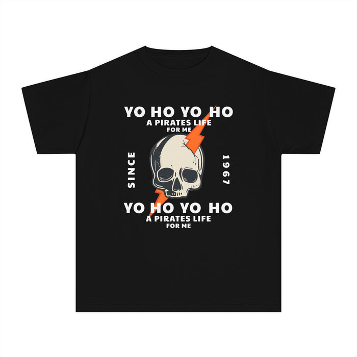 Yo Ho Pirates Life For Me Comfort Colors Youth Midweight Tee