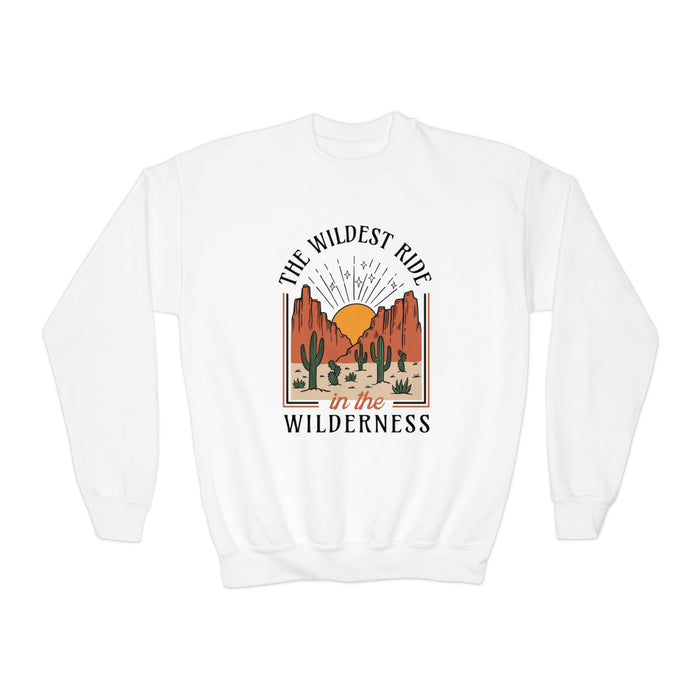 The Wildest Ride In The Wilderness Gildan Youth Crewneck Sweatshirt