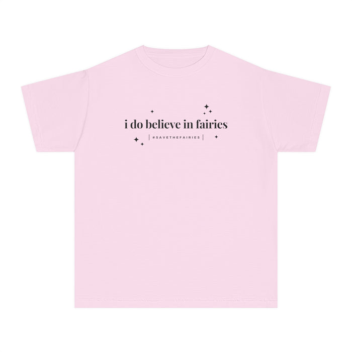 I Do Believe In Fairies Comfort Colors Youth Midweight Tee