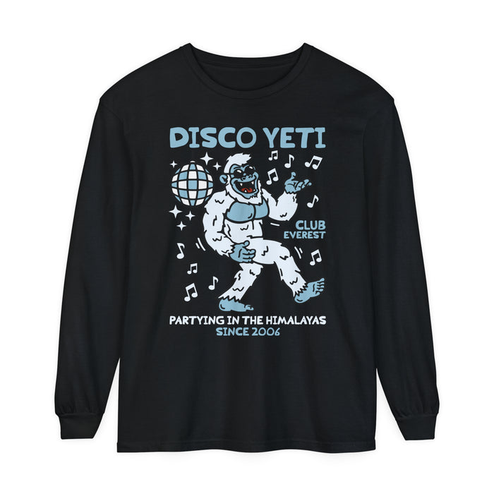 Disco Yeti Comfort Colors Unisex Garment-dyed Long Sleeve T-Shirt