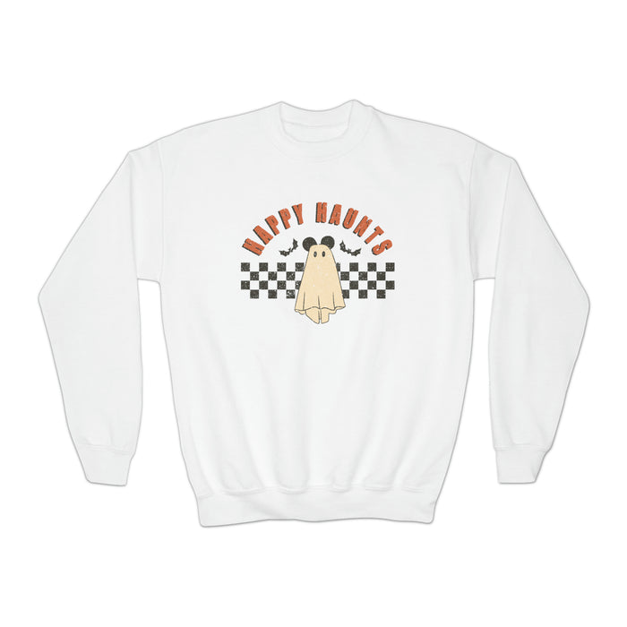 Happy Haunts Gildan Youth Crewneck Sweatshirt