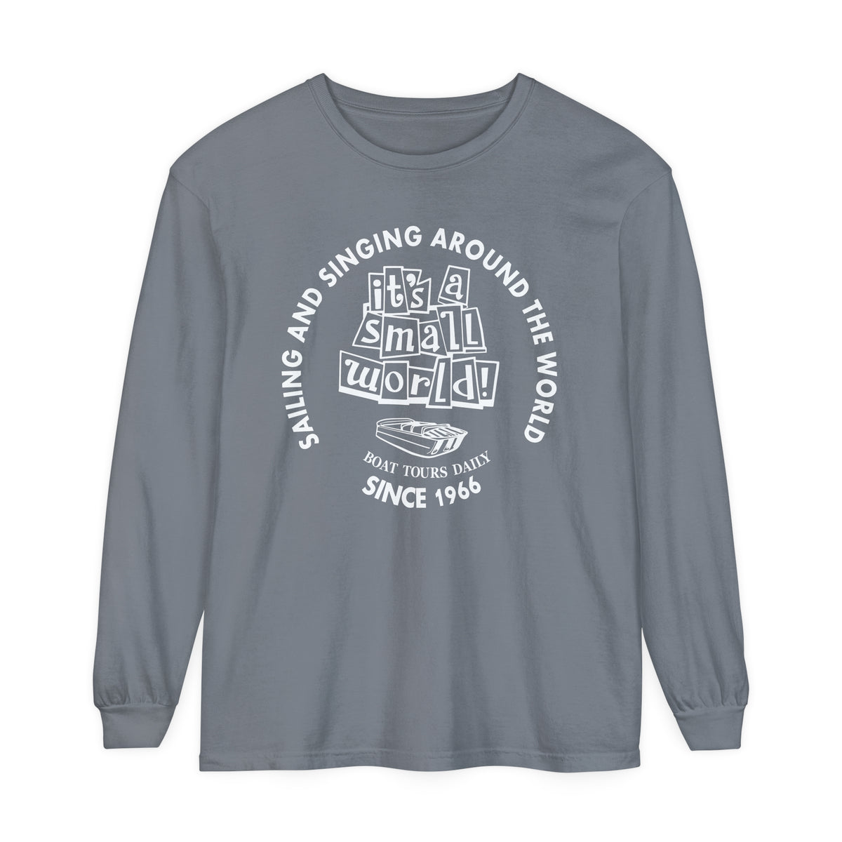 Small World Boat Tours Comfort Colors Unisex Garment-dyed Long Sleeve T-Shirt
