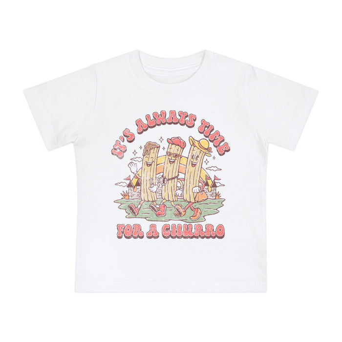 It's Always Time For A Churro Bella Canvas Baby Short Sleeve T-Shirt