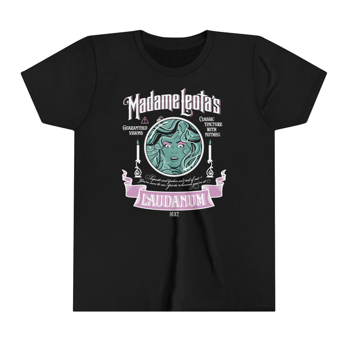 Madame Leota’s Laudanum Teal Bella Canvas Youth Short Sleeve Tee