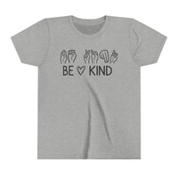 Be Kind ASL Bella Canvas Youth Short Sleeve Tee