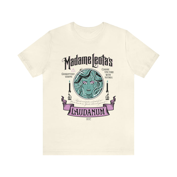 Madame Leota’s Laudanum Teal Bella Canvas Unisex Jersey Short Sleeve Tee