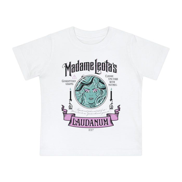 Madame Leota’s Laudanum Teal Bella Canvas Baby Short Sleeve T-Shirt