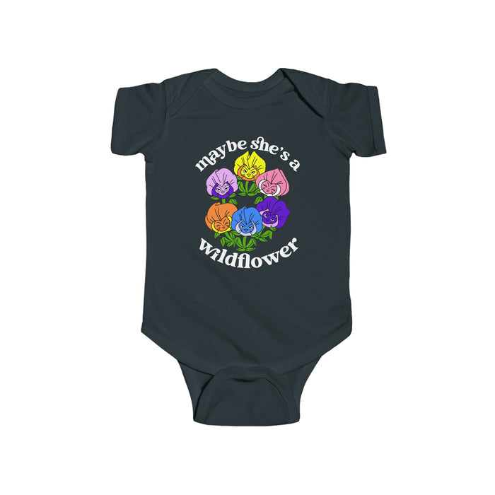 Maybe She’s A Wildflower Rabbit Skins Infant Fine Jersey Bodysuit