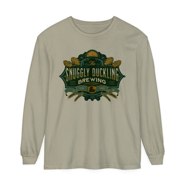 The Snuggly Duckling Brewing Comfort Colors Unisex Garment-dyed Long Sleeve T-Shirt