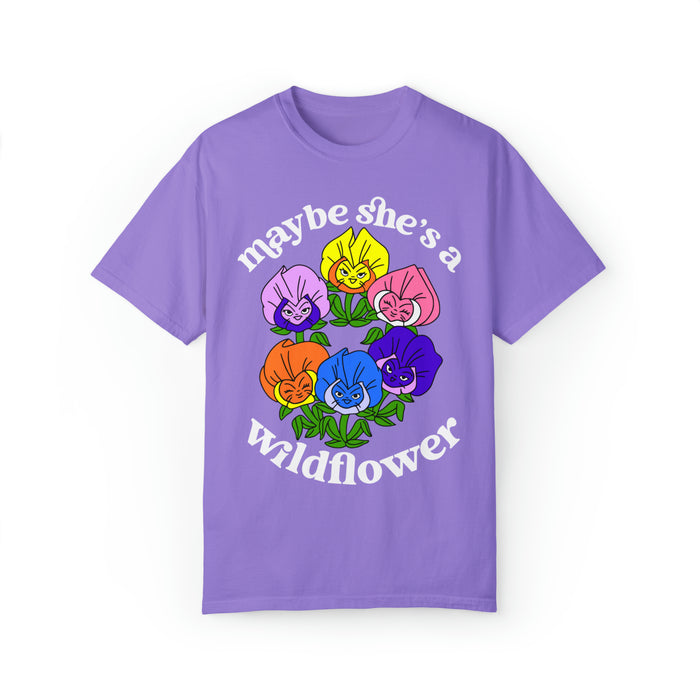 Maybe She’s A Wildflower Comfort Colors Unisex Garment-Dyed T-shirt