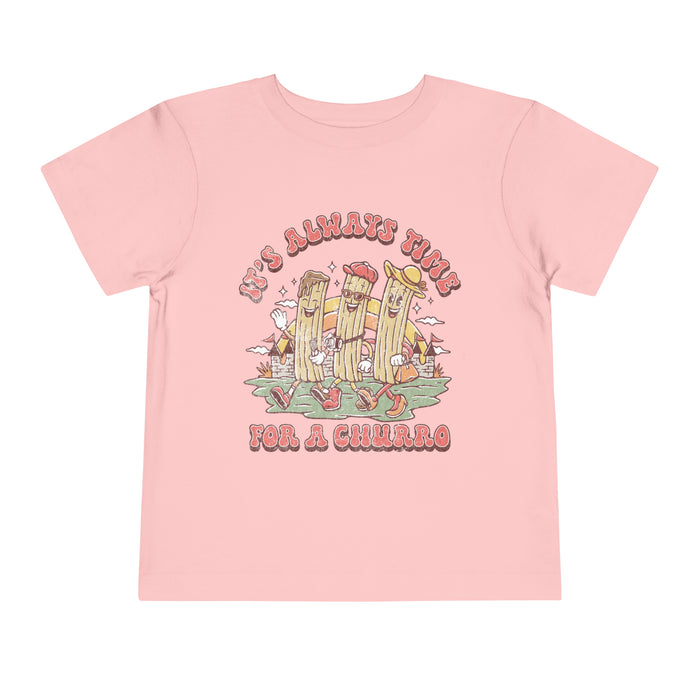 It's Always Time For A Churro Bella Canvas Toddler Short Sleeve Tee