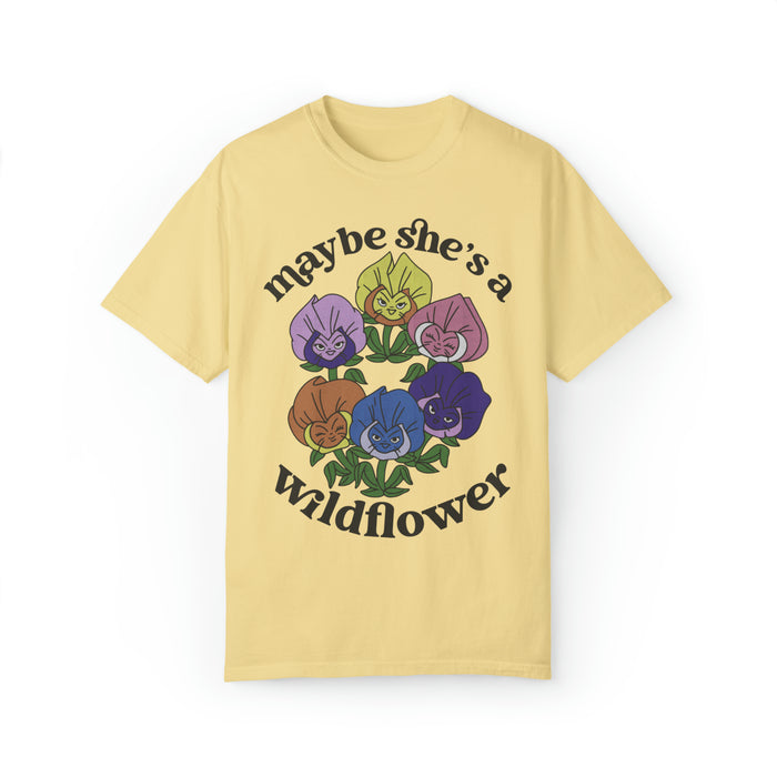 Maybe She’s A Wildflower Comfort Colors Unisex Garment-Dyed T-shirt