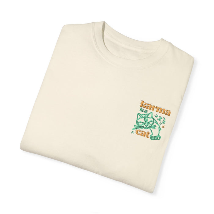 Karma Is A Cat Comfort Colors Unisex Garment-Dyed T-shirt