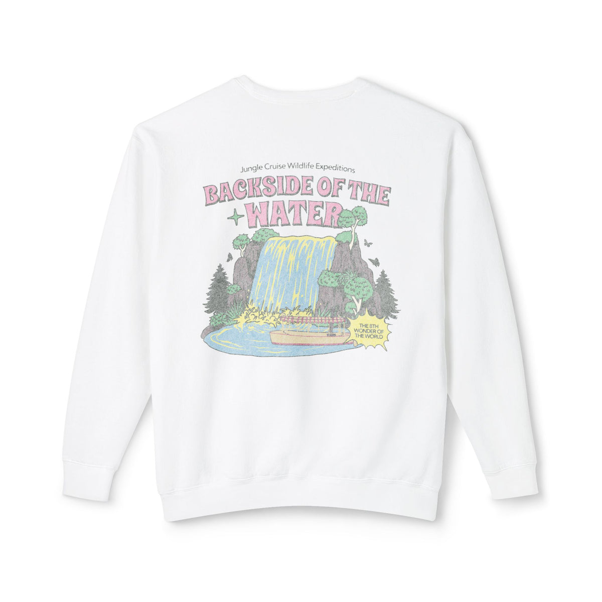 Backside of the Water Unisex Lightweight Comfort Colors Crewneck Sweatshirt