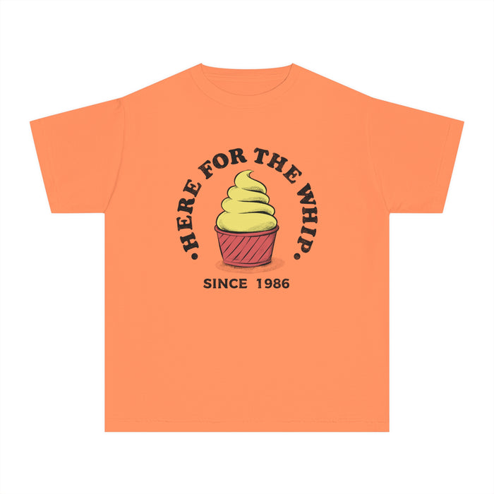 Here For The Whip Comfort Colors Youth Midweight Tee