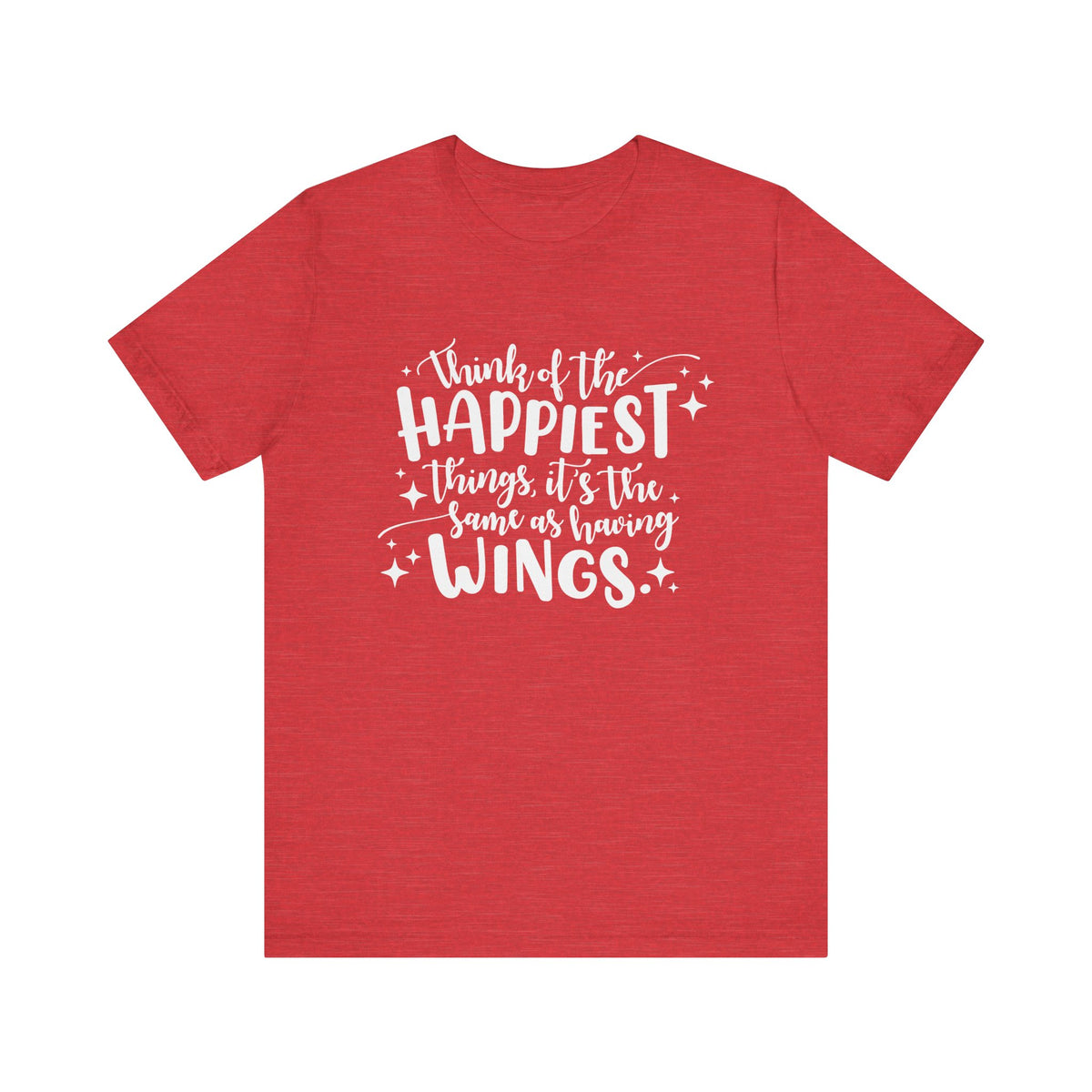 Think of the Happiest Things Bella Canvas Unisex Jersey Short Sleeve Tee