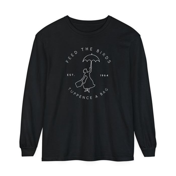 Feed The Birds Comfort Colors Unisex Garment-dyed Long Sleeve T-Shirt