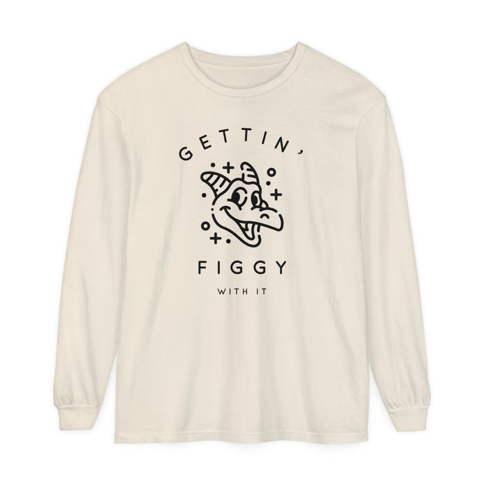 Gettin' Figgy With It Comfort Colors Unisex Garment-dyed Long Sleeve T-Shirt