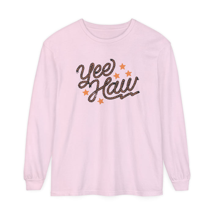 Yee Haw Comfort Colors Unisex Garment-dyed Long Sleeve T-Shirt