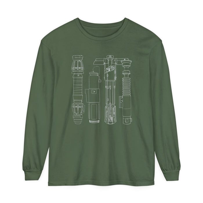 Lightsabers Comfort Colors Unisex Garment-dyed Long Sleeve T-Shirt