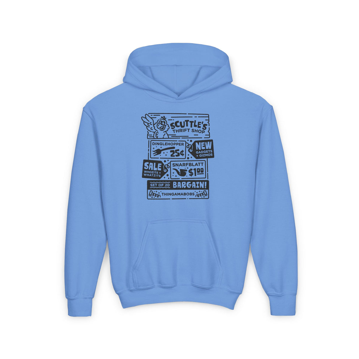 Scuttle's Thrift Shop Gildan Youth Heavy Blend Hooded Sweatshirt