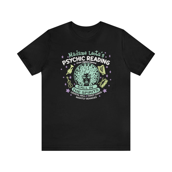 Madame Leota’s Psychic Readings Bella Canvas Unisex Jersey Short Sleeve Tee