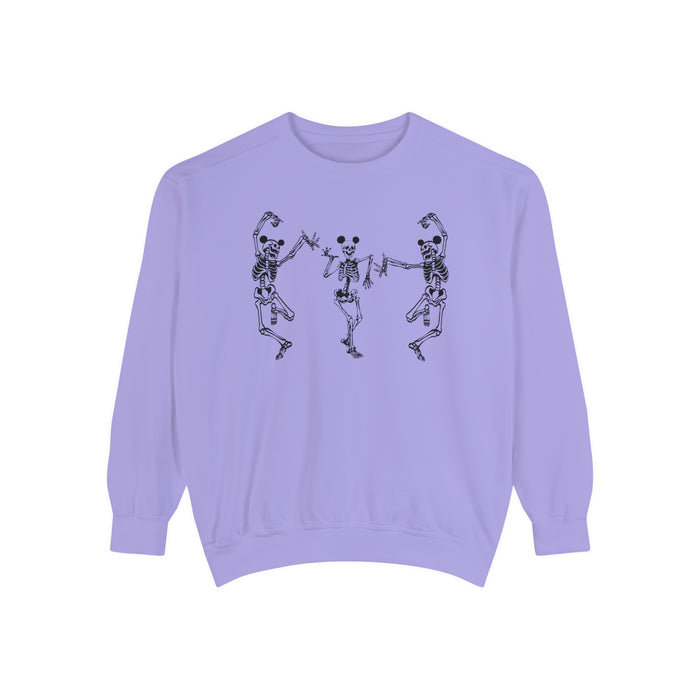 Dancing Skeletons with Ears Comfort Colors Unisex Garment-Dyed Sweatshirt