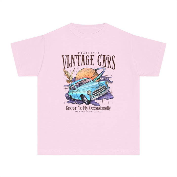 Weasley's Vintage Cars Comfort Colors Youth Midweight Tee