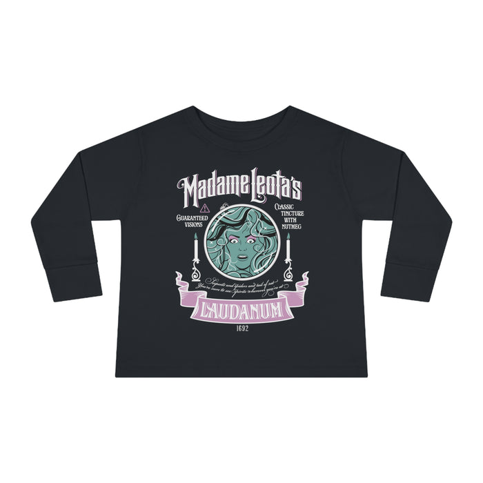 Madame Leota’s Laudanum Teal Rabbit Skins Toddler Long Sleeve Tee