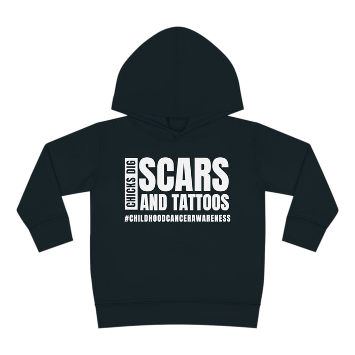 Chicks Dig Scars and Tattoos Toddler Pullover Rabbit Skins Fleece Hoodie