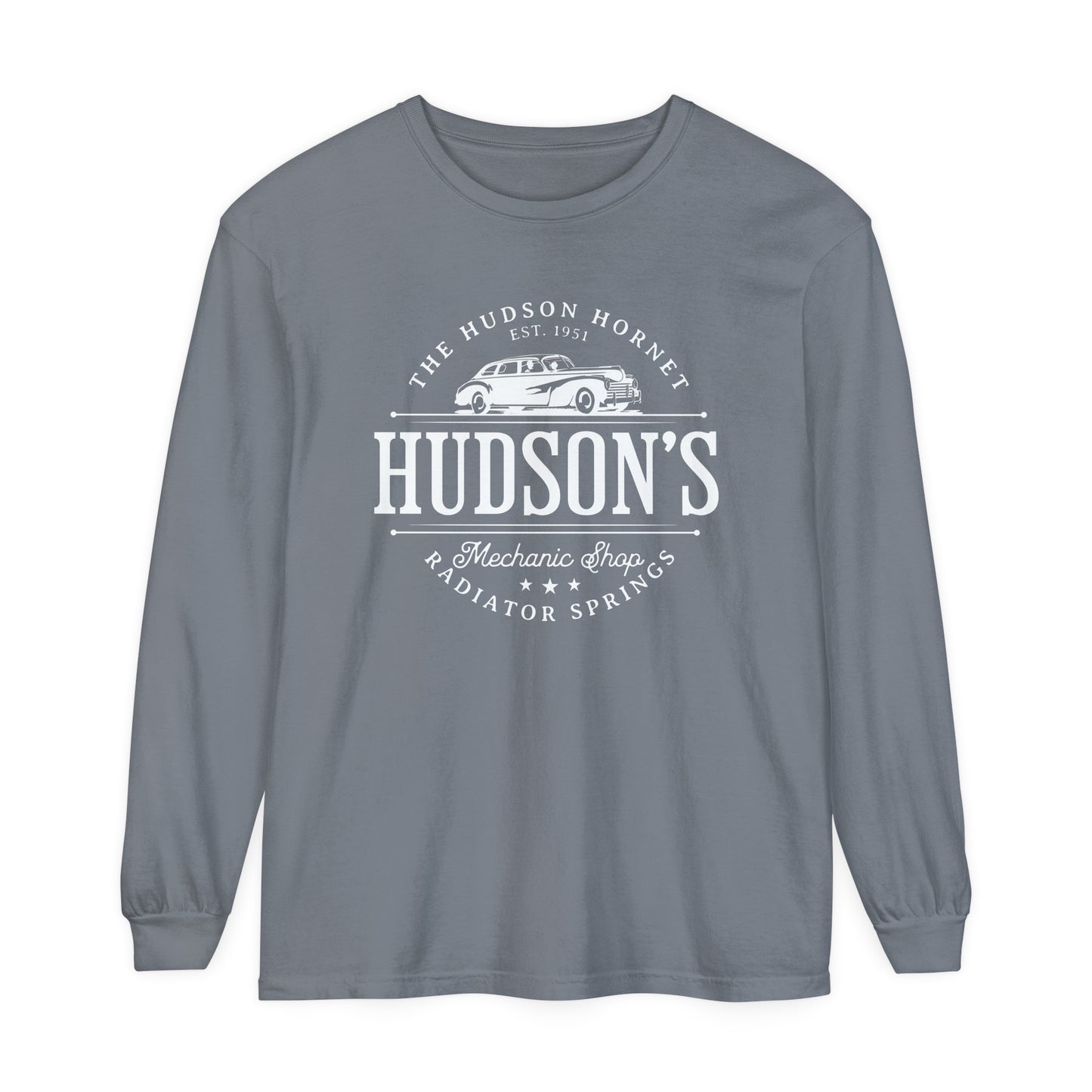 Hudson's Mechanic Shop Comfort Colors Unisex Garment-dyed Long Sleeve T-Shirt