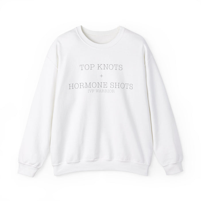 Top Knots And Hormone Shots Gildan Unisex Heavy Blend™ Crewneck Sweatshirt