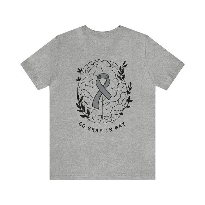 Go Gray In May Bella Canvas Unisex Jersey Short Sleeve Tee