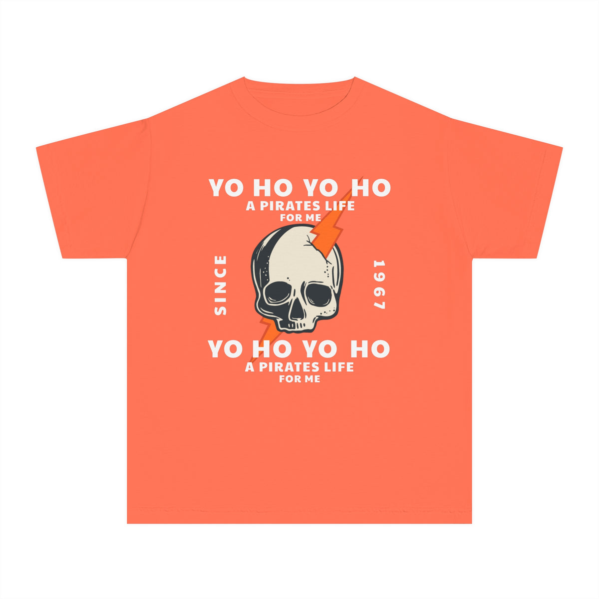Yo Ho Pirates Life For Me Comfort Colors Youth Midweight Tee