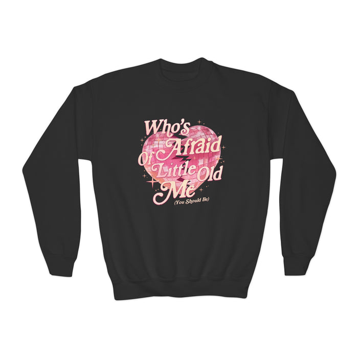 Who's Afraid Of Little Old Me Gildan Youth Crewneck Sweatshirt