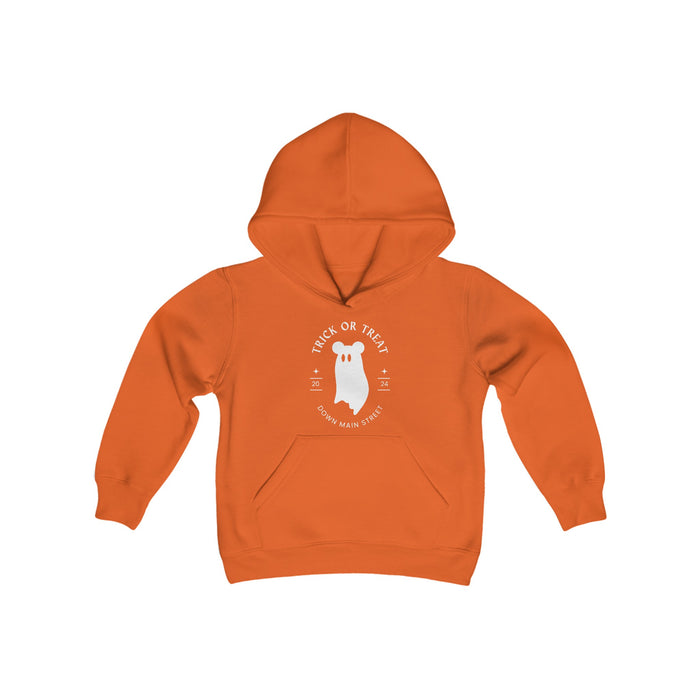 Trick or Treat Down Main Street Youth Heavy Blend Hooded Sweatshirt