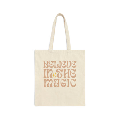 Believe In The Magic Cotton Canvas Tote Bag
