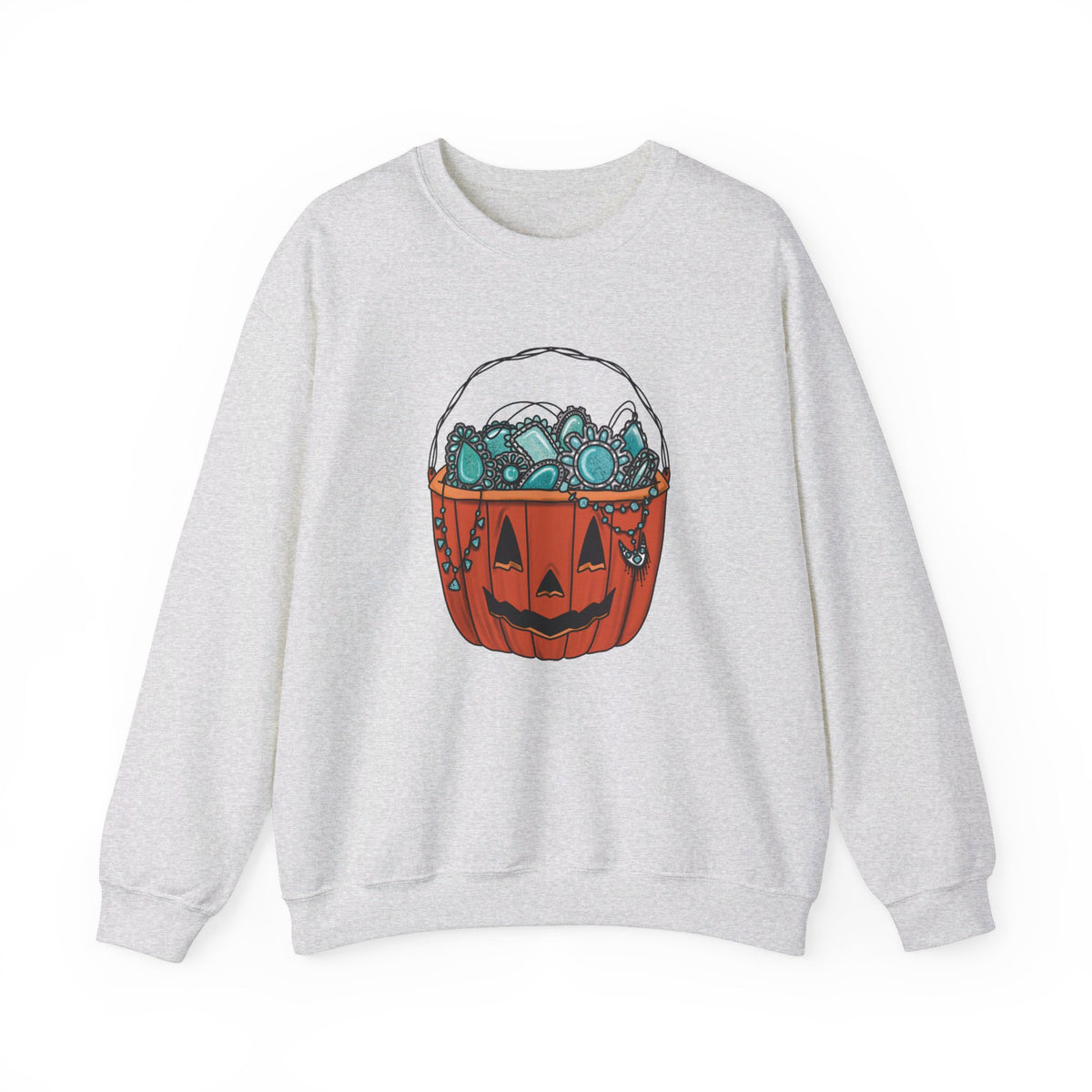 Turquoise Pumpkin Gildan Unisex Heavy Blend™ Crewneck Sweatshirt