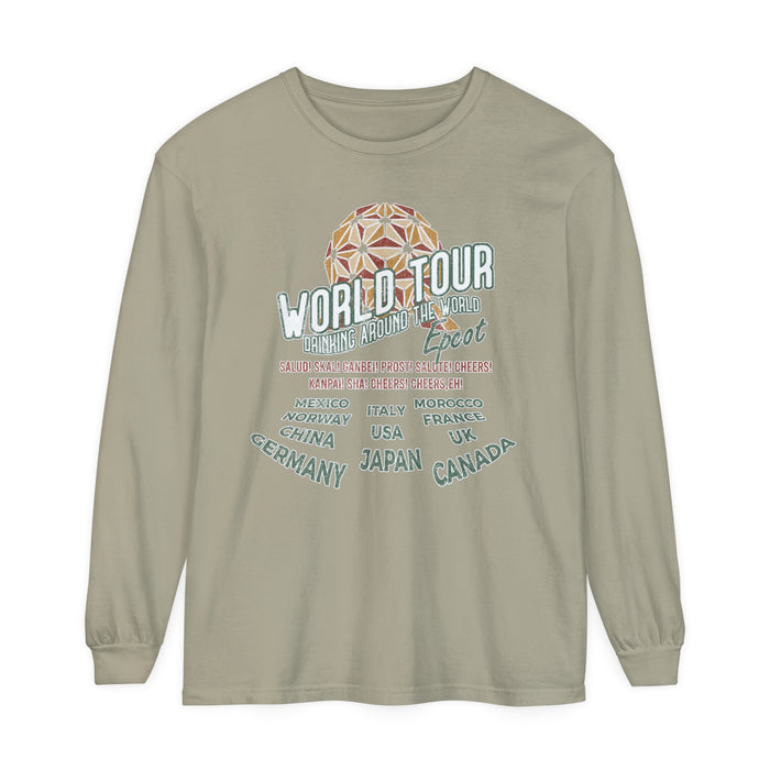 World Tour Comfort Colors Unisex Garment-dyed Long Sleeve T-Shirt