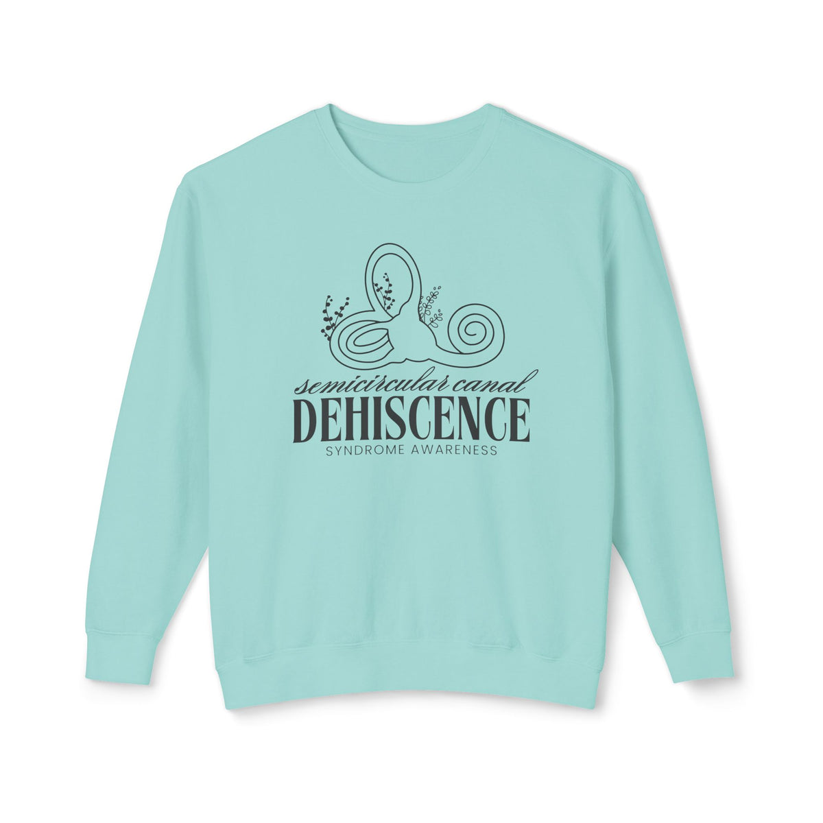 Semicircular Canal Dehiscence Syndrome Awareness Unisex Lightweight Comfort Colors Crewneck Sweatshirt