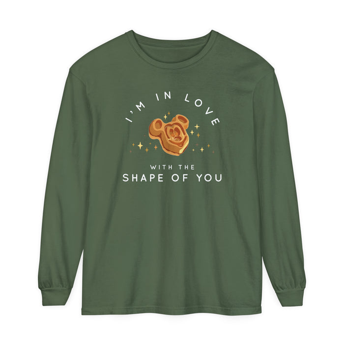 I'm in Love with the Shape of You Comfort Colors Unisex Garment-dyed Long Sleeve T-Shirt