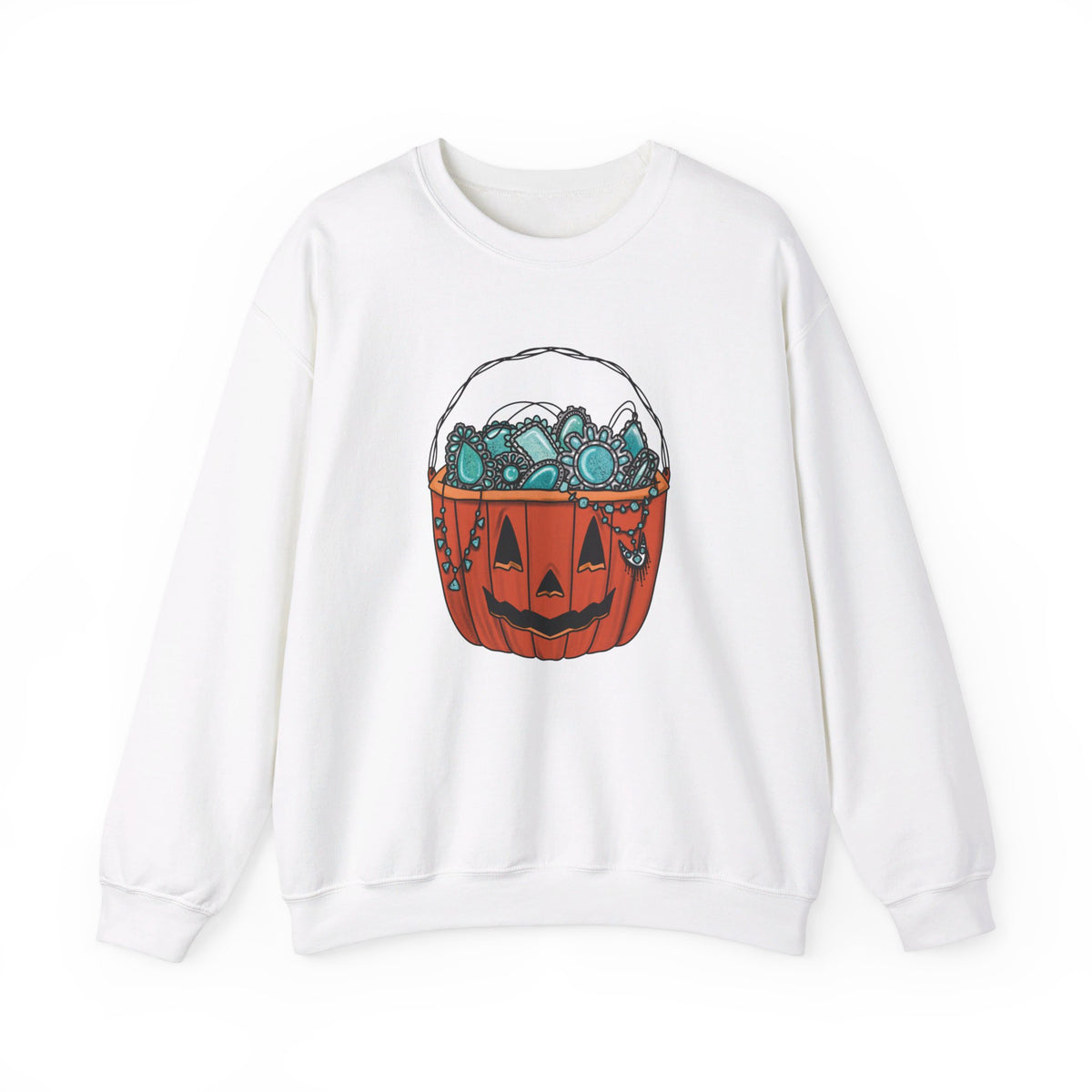 Turquoise Pumpkin Gildan Unisex Heavy Blend™ Crewneck Sweatshirt