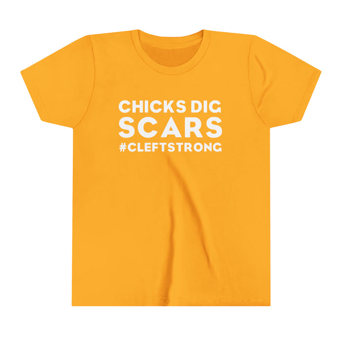 Chicks Dig Scars Bella Canvas Youth Short Sleeve Tee