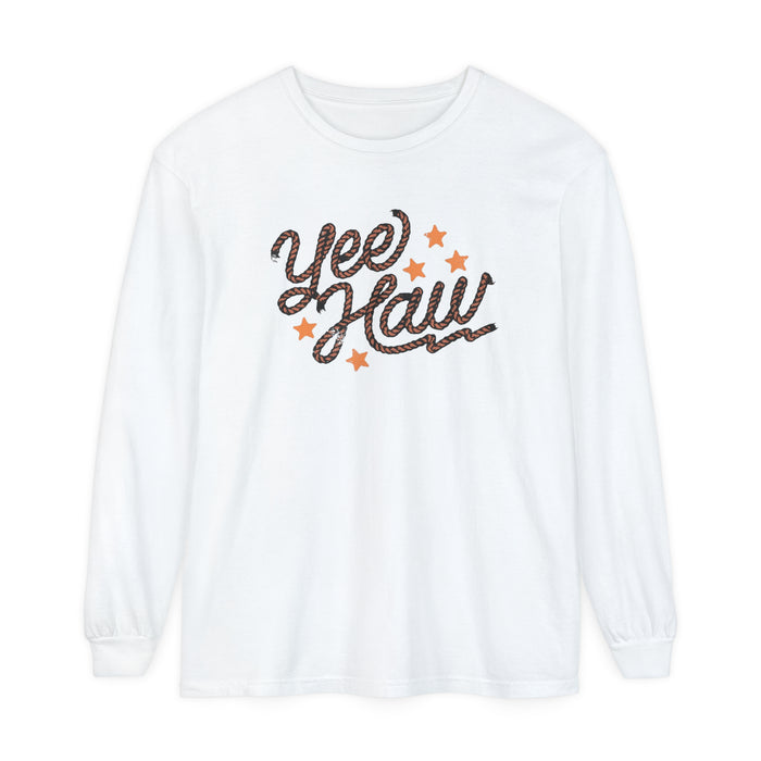 Yee Haw Comfort Colors Unisex Garment-dyed Long Sleeve T-Shirt