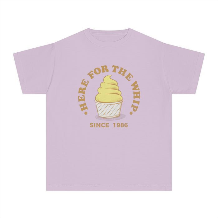 Here For The Whip Comfort Colors Youth Midweight Tee