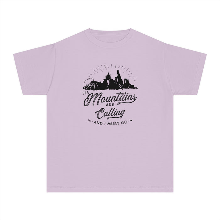 The Mountains Are Calling Comfort Colors Youth Midweight Tee