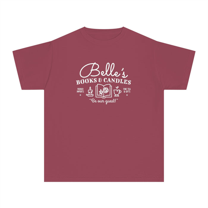 Belle’s Books & Candles Comfort Colors Youth Midweight Tee