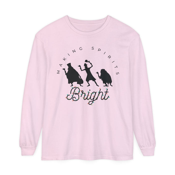 Making Spirits Bright Comfort Colors Unisex Garment-dyed Long Sleeve T-Shirt