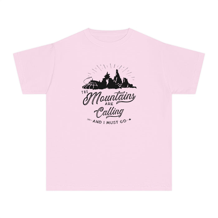 The Mountains Are Calling Comfort Colors Youth Midweight Tee