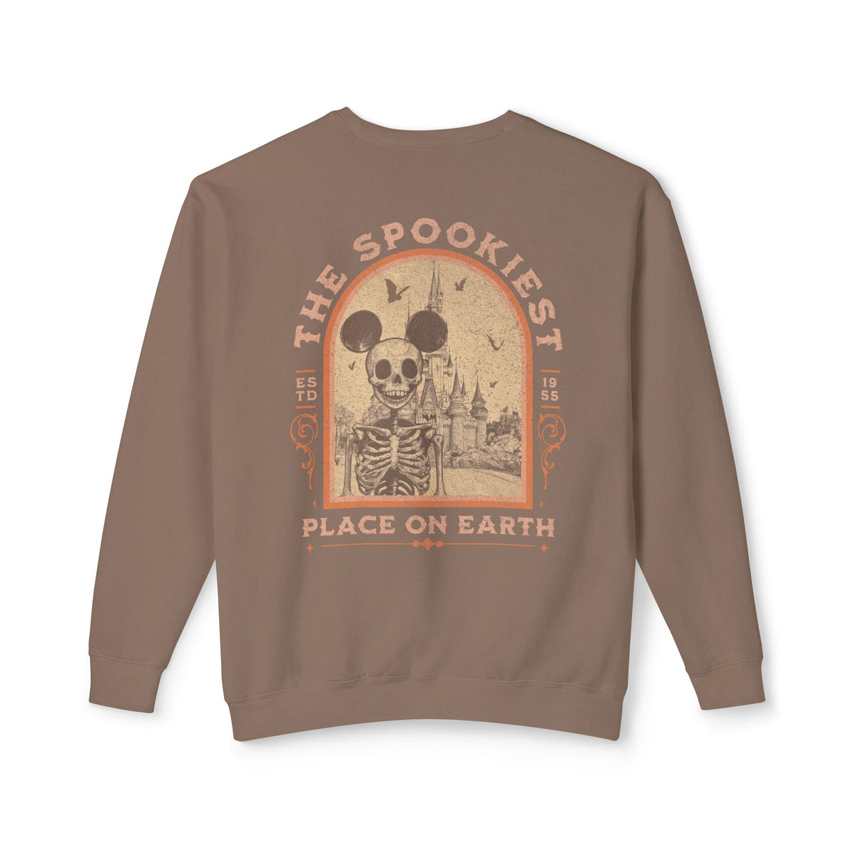 The Spookiest Place on Earth 1955 Unisex Lightweight Comfort Colors Crewneck Sweatshirt